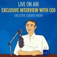 animated picture of a CEO sitting at a microphone