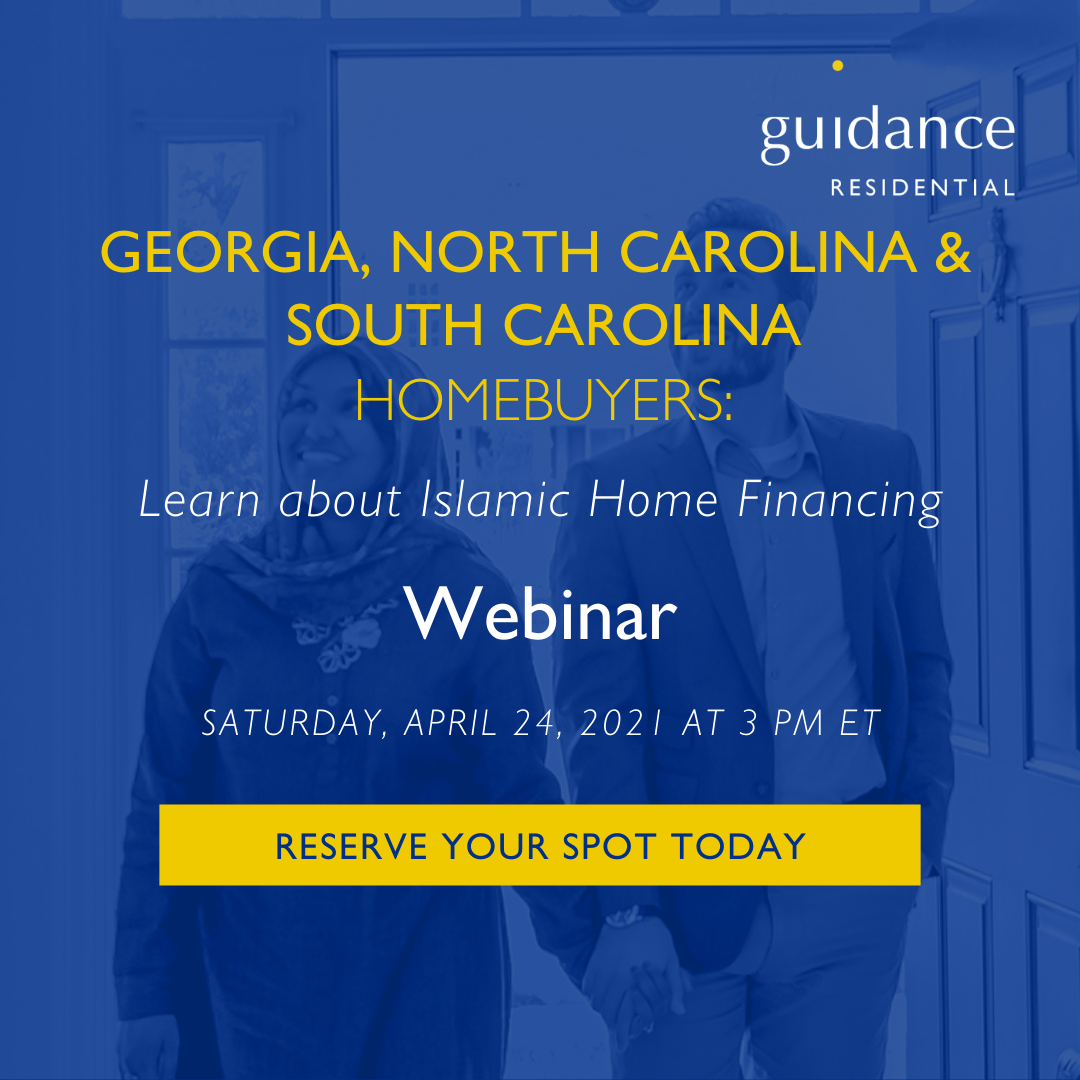 Learn about Islamic home financing webinar poster image